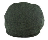 Gorra plana para hombre de lana con estampado de espiga y tweed color oliva, estilo clásico de los años 20, unisex, Del Boy