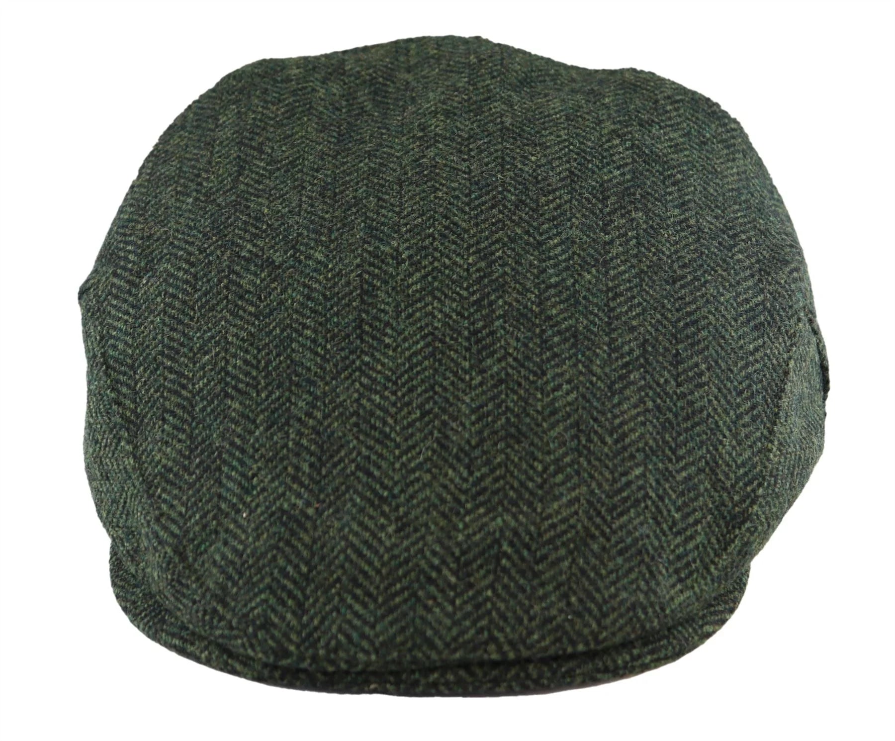 Gorra plana para hombre de lana con estampado de espiga y tweed color oliva, estilo clásico de los años 20, unisex, Del Boy