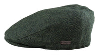 Gorra plana para hombre de lana con estampado de espiga y tweed color oliva, estilo clásico de los años 20, unisex, Del Boy