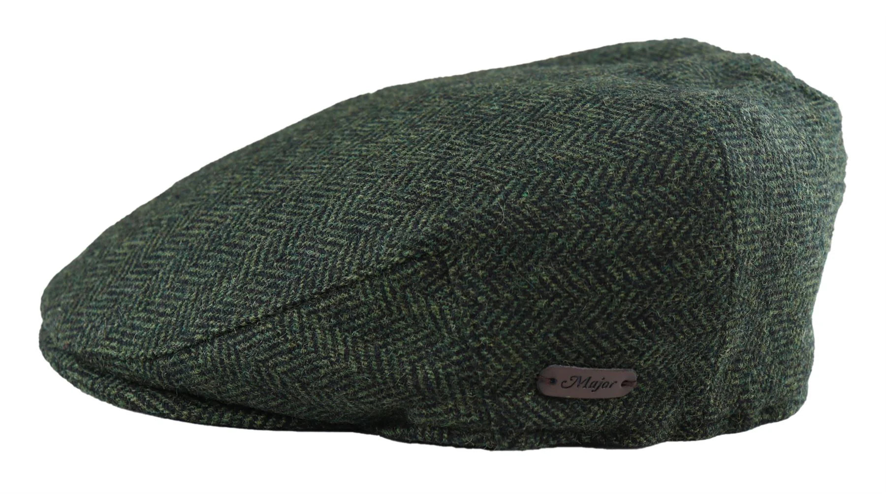 Gorra plana para hombre de lana con estampado de espiga y tweed color oliva, estilo clásico de los años 20, unisex, Del Boy