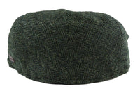 Gorra plana para hombre de lana con estampado de espiga y tweed color oliva, estilo clásico de los años 20, unisex, Del Boy