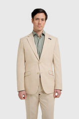 Malibu - Blazer texturizado beige para hombre
