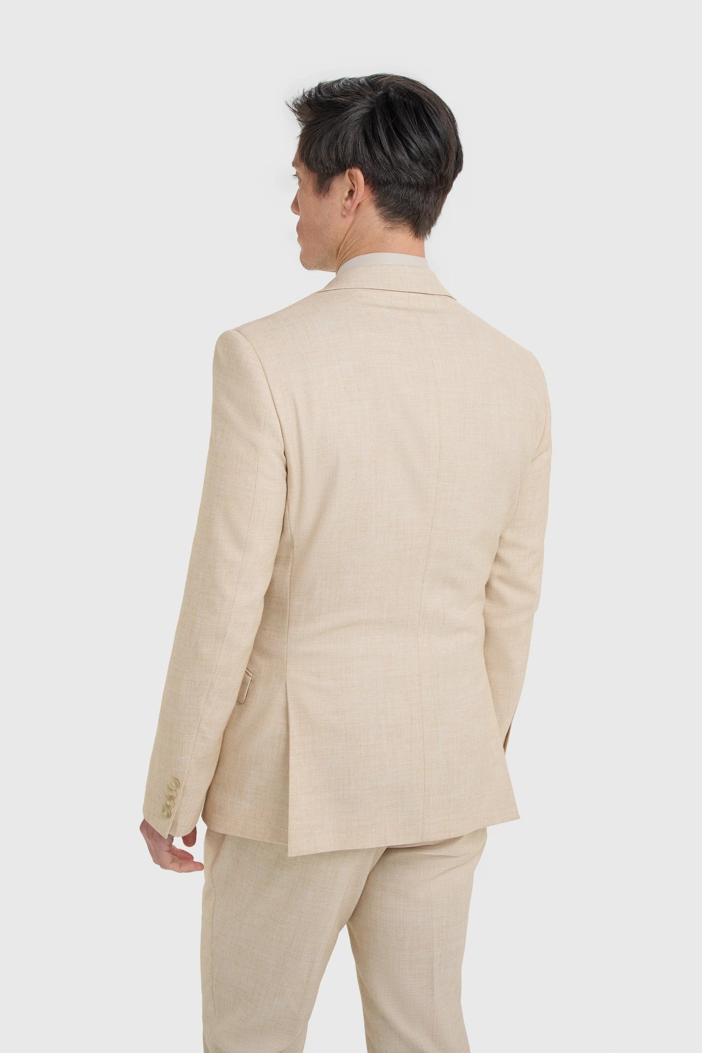Malibu - Blazer texturizado beige para hombre