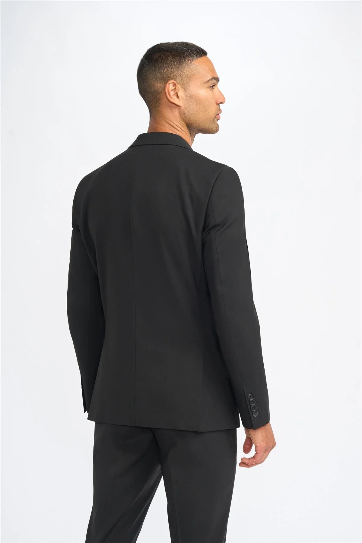 Malibu - Blazer negro de corte entallado para hombre