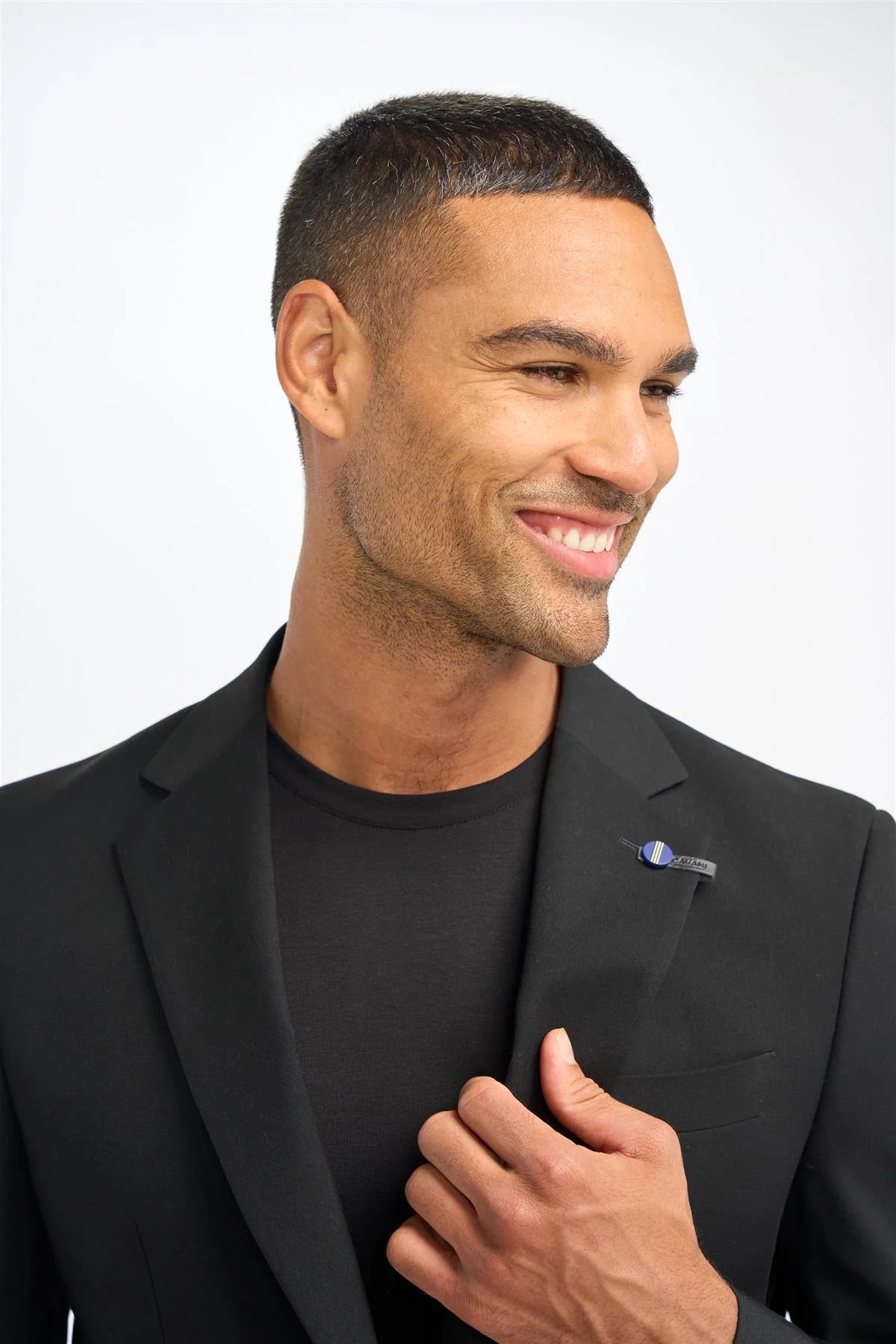 Malibu - Blazer negro de corte entallado para hombre