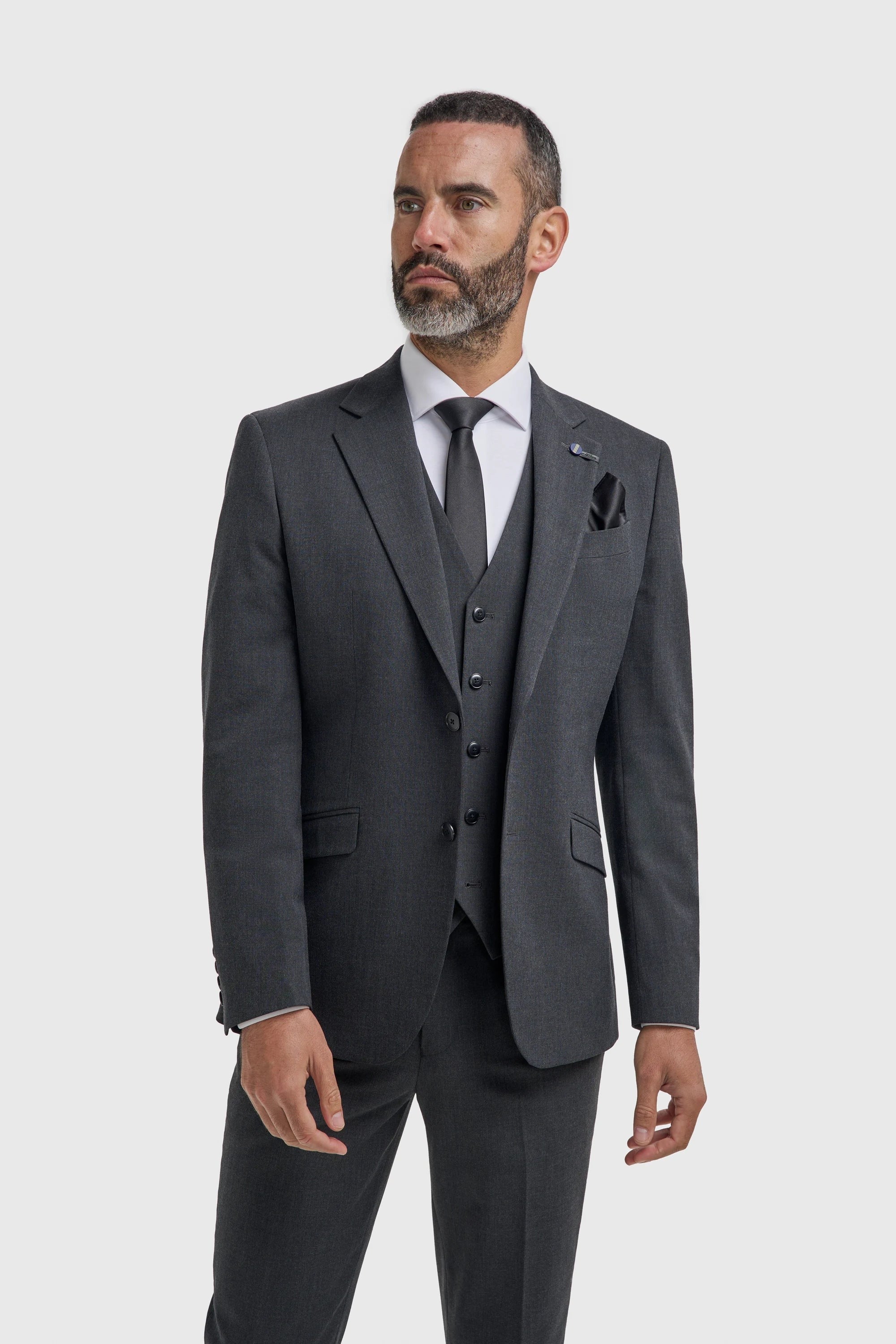 Malibu - Blazer texturizado color carbón para hombre