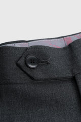 Malibu - Traje de tres piezas para hombre en gris carbón texturizado