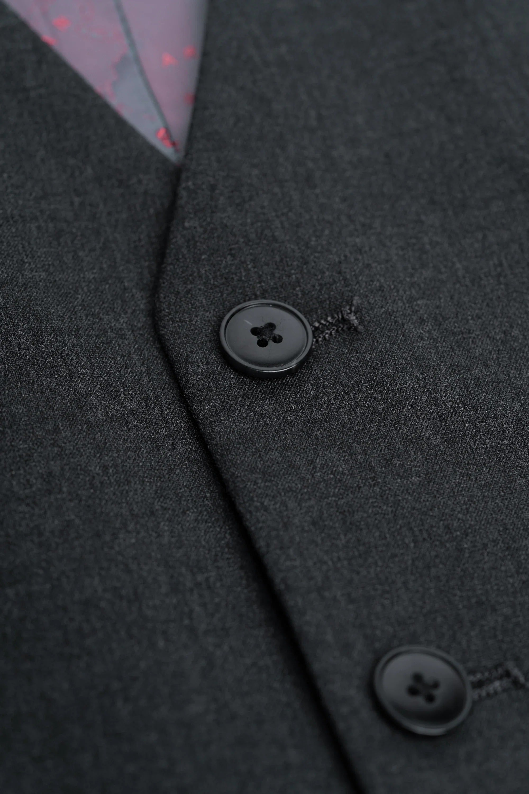 Malibu - Traje de tres piezas para hombre en gris carbón texturizado
