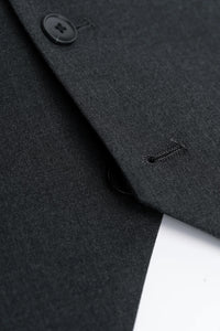 Malibu - Traje de tres piezas para hombre en gris carbón texturizado