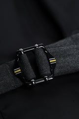 Malibu - Traje de tres piezas para hombre en gris carbón texturizado