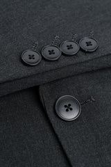 Malibu - Traje de tres piezas para hombre en gris carbón texturizado
