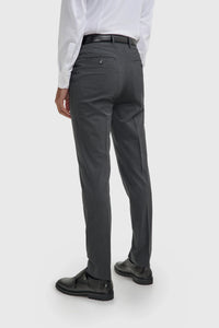 Malibu - Traje de tres piezas para hombre en gris carbón texturizado