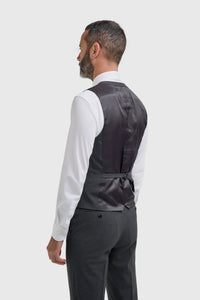 Malibu - Chaleco texturizado color carbón para hombre