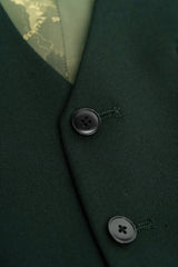 Malibu - Traje de tres piezas verde bosque para hombre