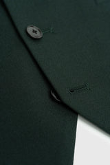 Malibu - Traje de tres piezas verde bosque para hombre