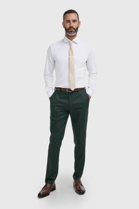 Malibu - Traje de tres piezas verde bosque para hombre