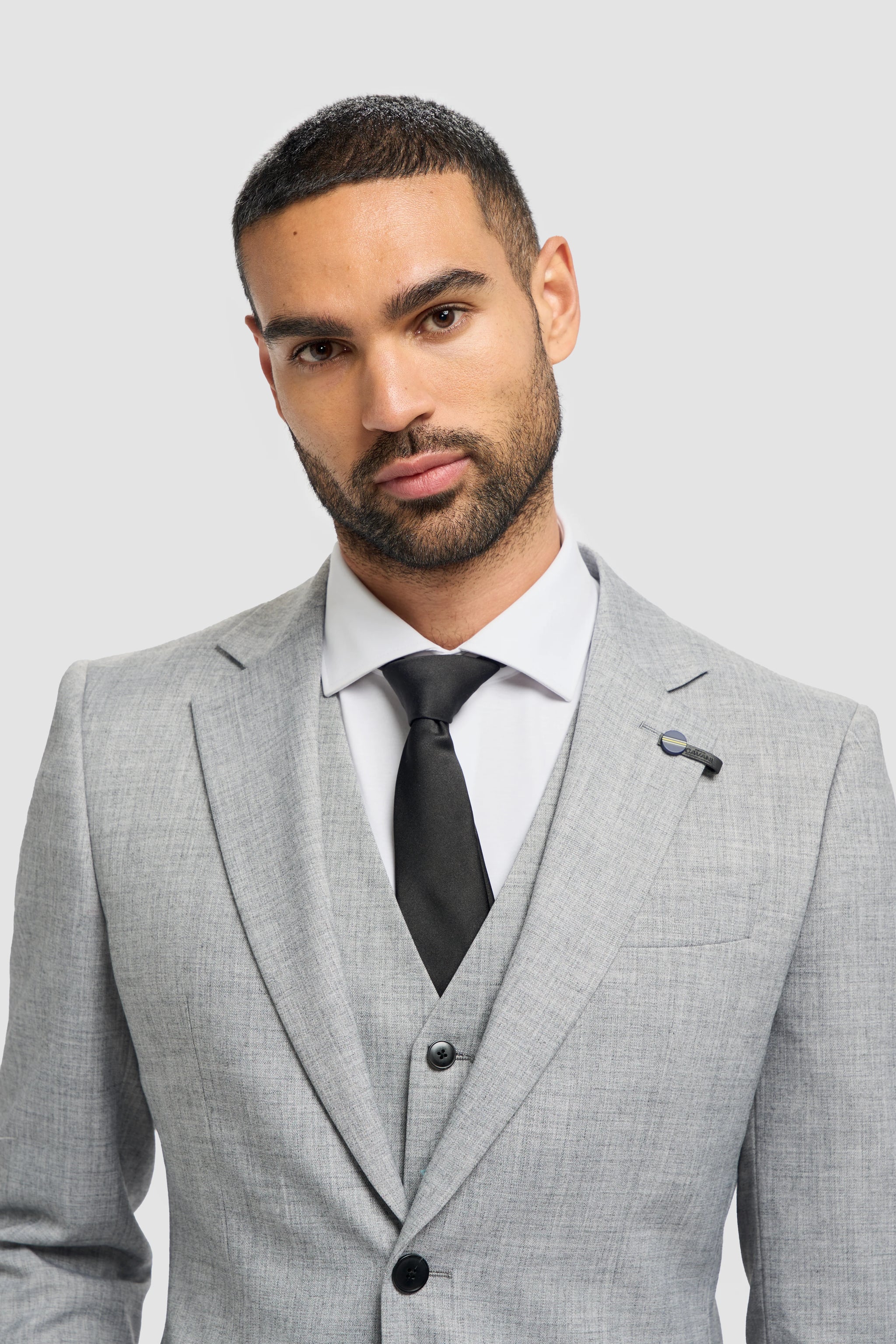 Malibu - Blazer gris de corte entallado para hombre