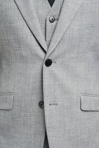 Malibu - Blazer gris de corte entallado para hombre