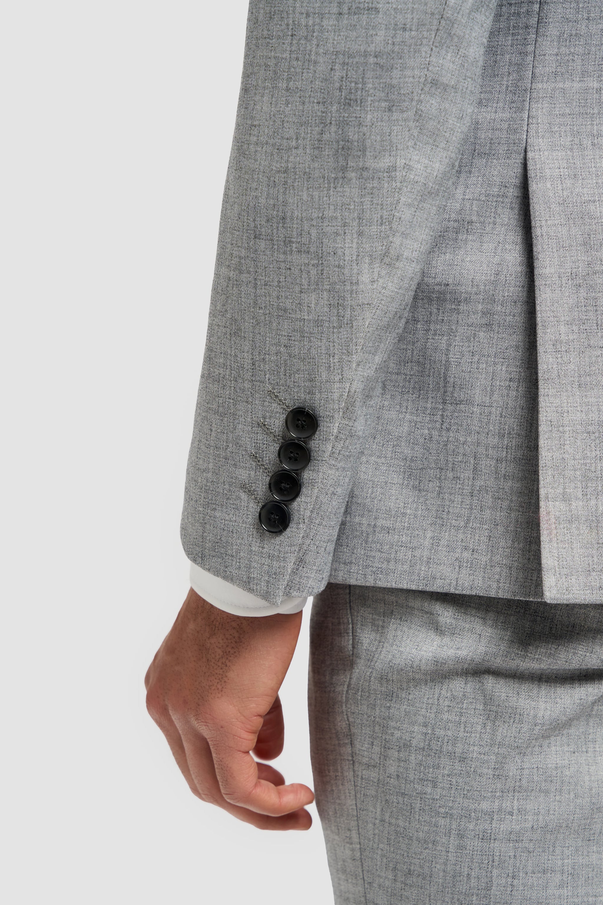 Malibu - Blazer gris de corte entallado para hombre