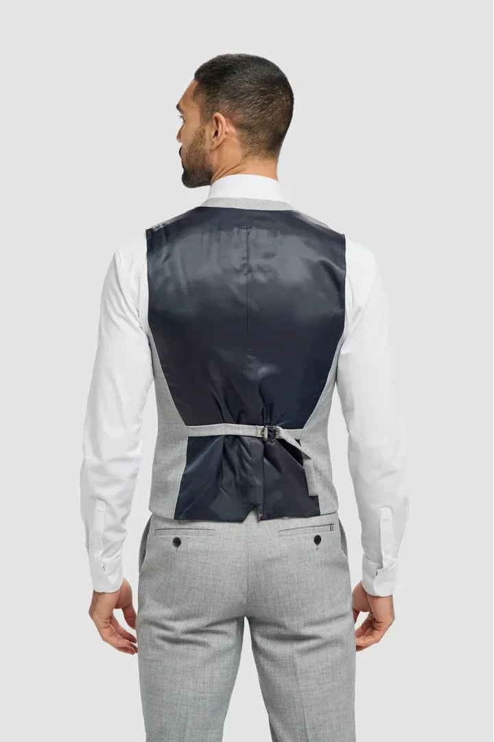 Chaleco gris de corte entallado para hombre de Malibu