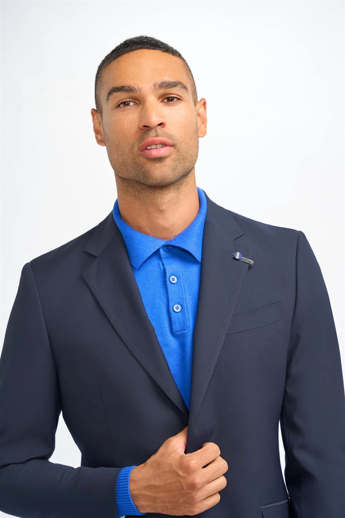Malibu - Blazer azul marino de corte entallado para hombre