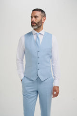 Malibu - Chaleco azul cielo para hombre