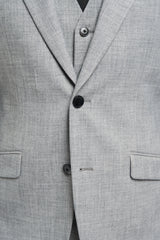 Malibu - Traje de tres piezas gris para hombre, corte sastre