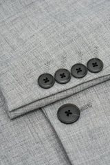 Malibu - Traje de tres piezas gris para hombre, corte sastre
