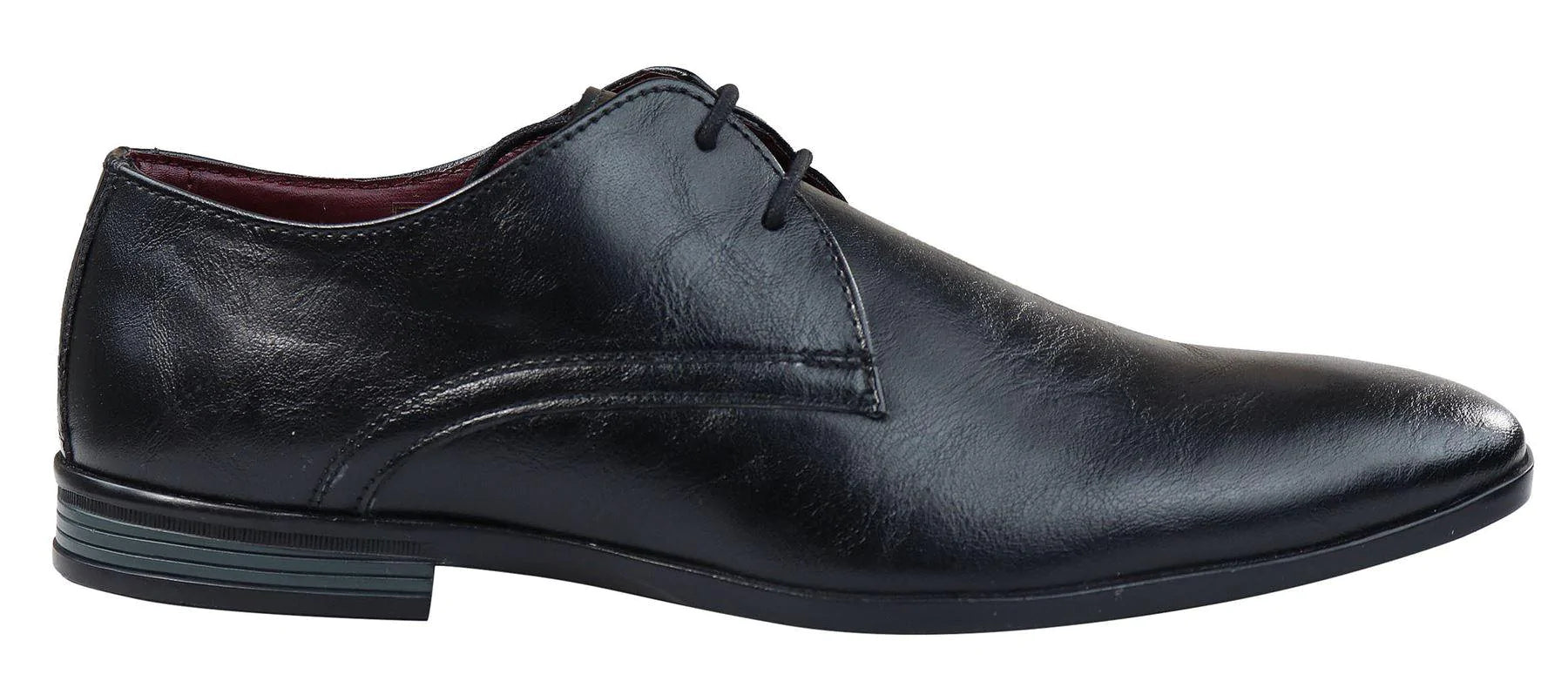 Zapatos clásicos de cuero negro con cordones para hombre, elegantes, informales y formales, sencillos y lisos.