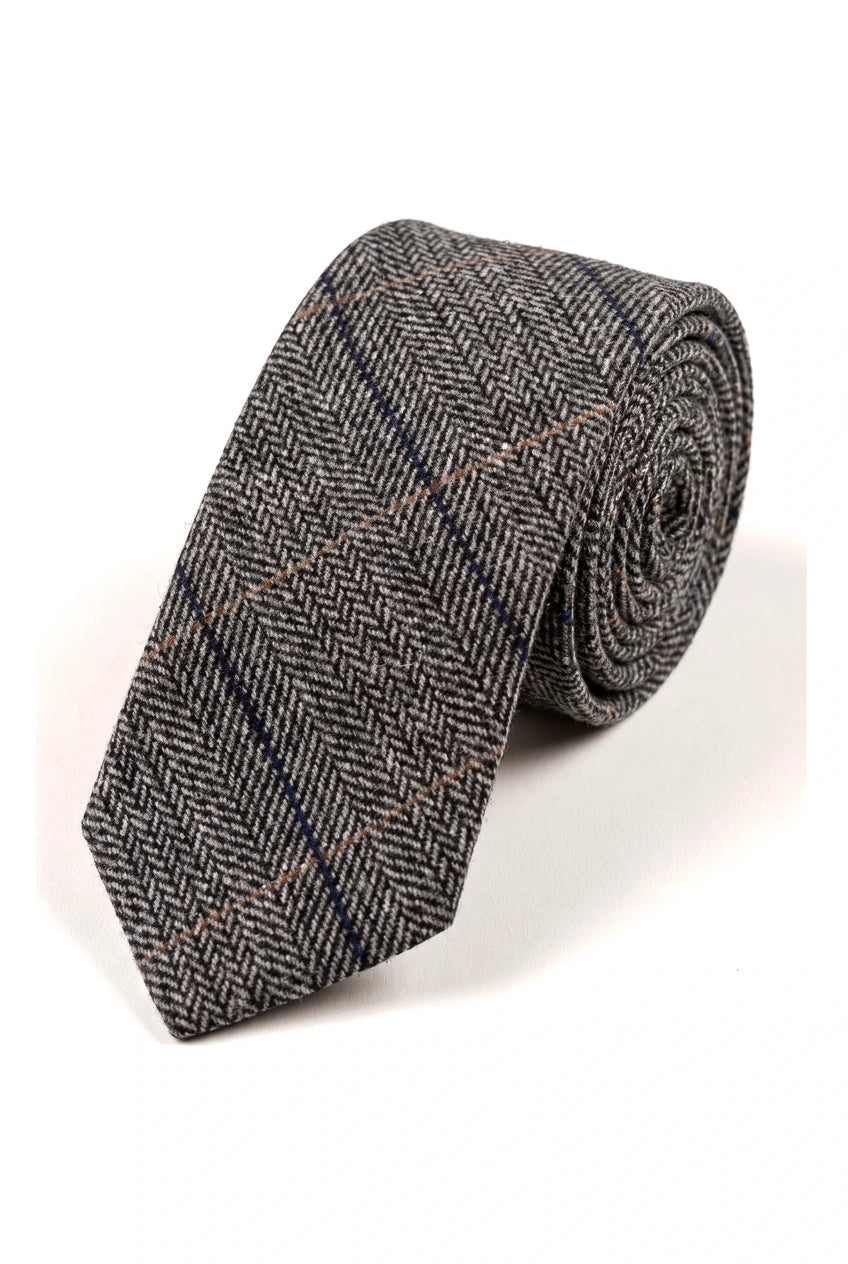 Corbatas Marc Darcy para hombre, tweed con textura de espiga, estilo clásico vintage retro DX7