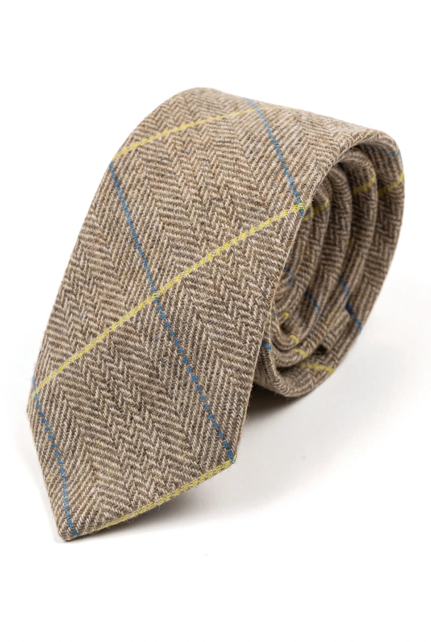 Corbatas Marc Darcy para hombre, tweed con textura de espiga, estilo clásico vintage retro DX7