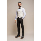 Marco - Chaleco cruzado de hombre color crema