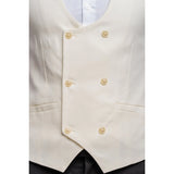 Marco - Chaleco cruzado de hombre color crema