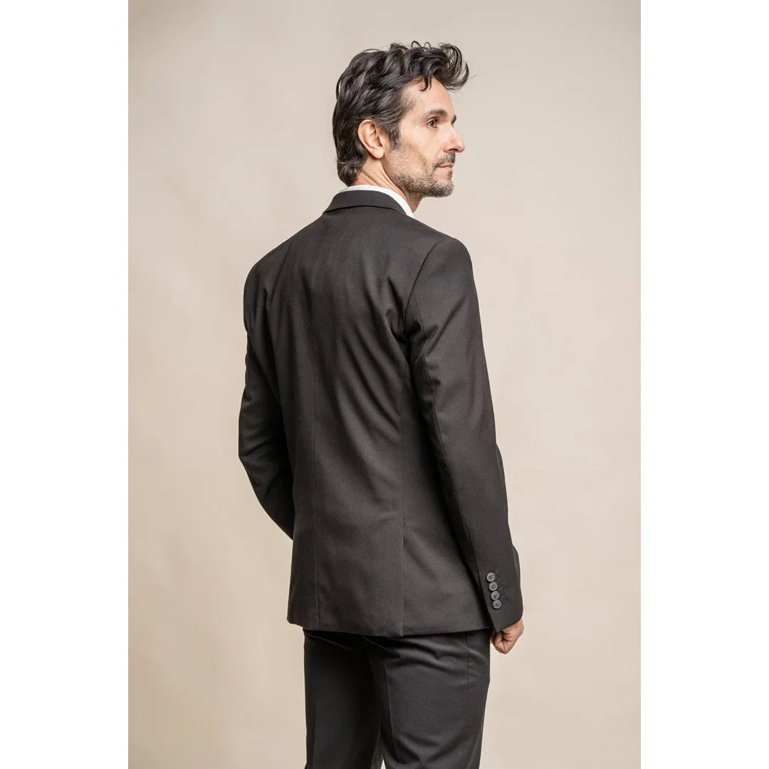 Marco - Blazer clásico negro para hombre