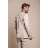 Mario - Blazer ajustado beige de verano para hombre