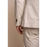 Mario - Blazer ajustado beige de verano para hombre