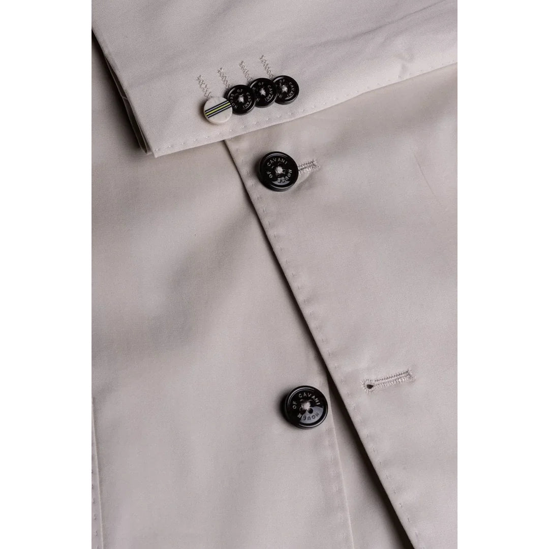 Mario - Blazer ajustado beige de verano para hombre