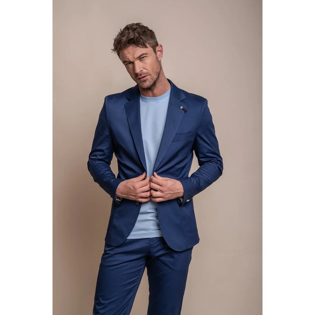 Mario - Blazer elegante azul de verano para hombre
