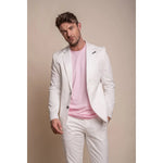 Mario - Blazer elegante de verano color crema para hombre