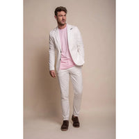 Mario - Blazer elegante de verano color crema para hombre