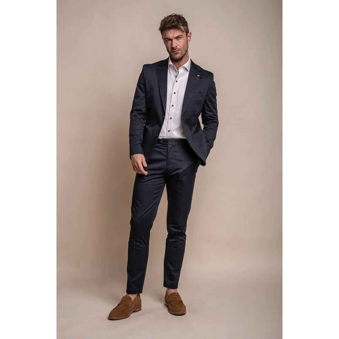 Mario - Blazer clásico azul marino de verano para hombre