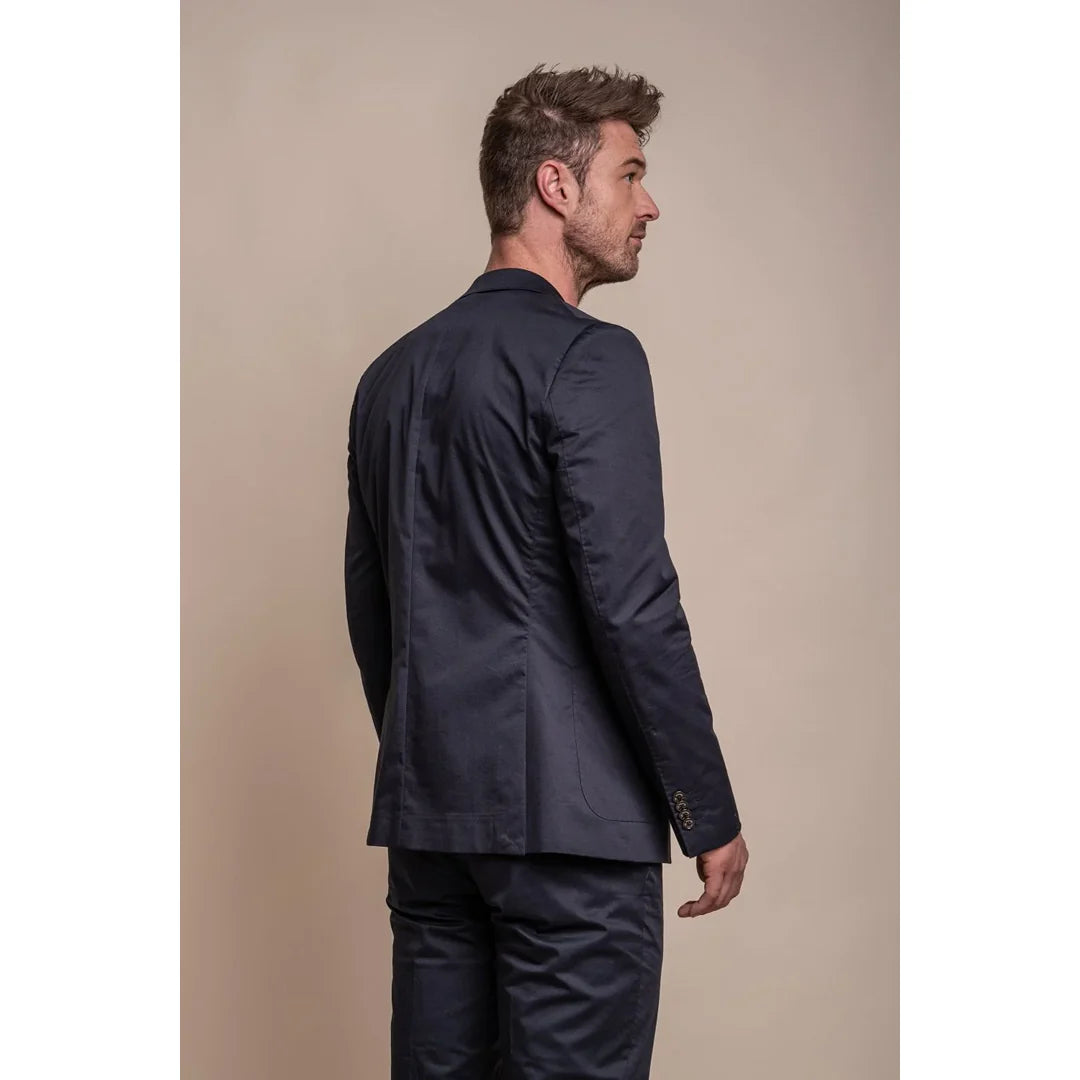 Mario - Blazer clásico azul marino de verano para hombre