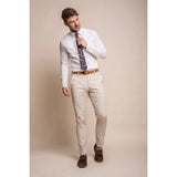 Mario - Pantalones beige de verano para hombre