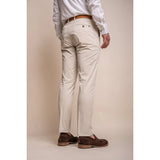 Mario - Pantalones beige de verano para hombre