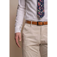 Mario - Pantalones beige de verano para hombre