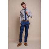 Mario - Pantalones elegantes azules de verano para hombre