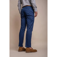 Mario - Pantalones elegantes azules de verano para hombre