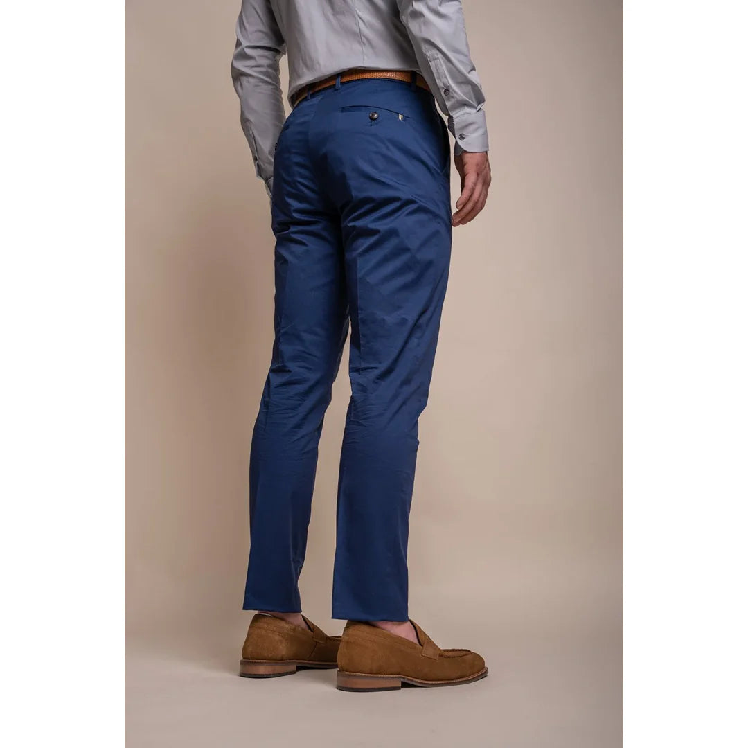 Mario - Pantalones elegantes azules de verano para hombre