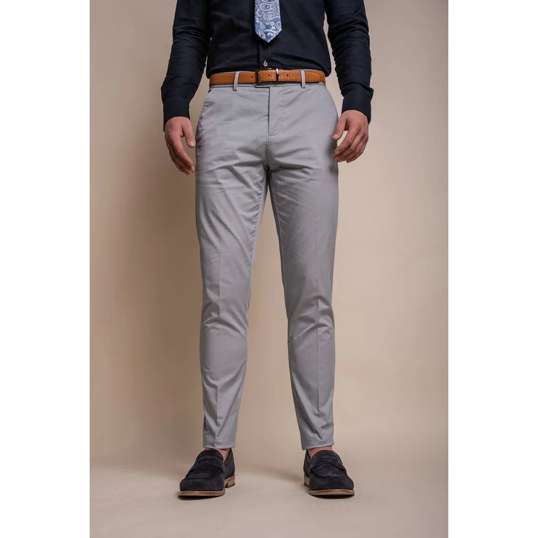 Mario - Pantalones de verano azul claro para hombre
