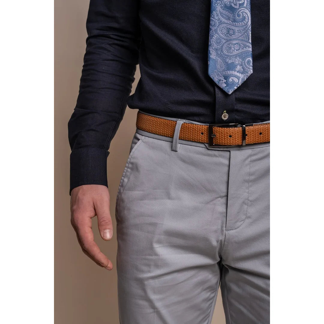 Mario - Pantalones de verano azul claro para hombre